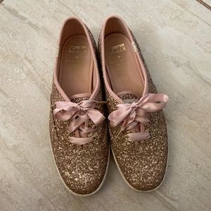Glitter Lace Up Sneakers Keds for Kate Spade